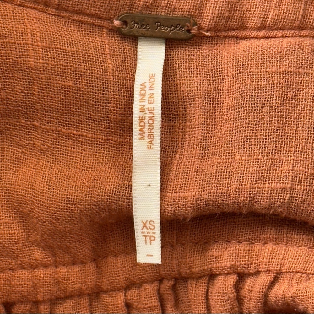 Free People Dream Weaver Tunic Top Terracotta Orange XS - Picture 8 of 11